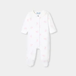 Baby girl velvet pajamas with bunny pattern