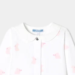 Baby girl velvet pajamas with bunny pattern