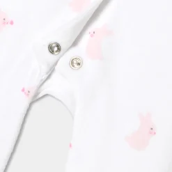 Baby girl velvet pajamas with bunny pattern