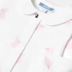 Baby girl velvet pajamas with bunny pattern