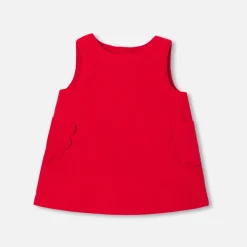 Baby girl velvet pinafore dress