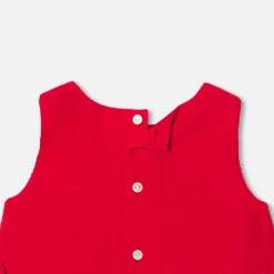 Baby girl velvet pinafore dress
