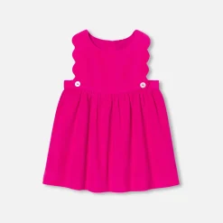 Baby girl velvet pinafore dress