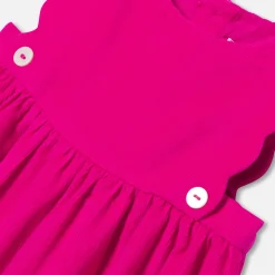Baby girl velvet pinafore dress
