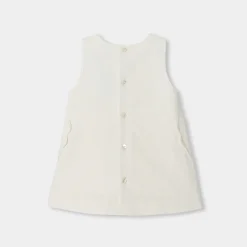 Baby girl velvet pinafore dress