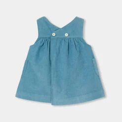 Baby girl velvet pinafore dress