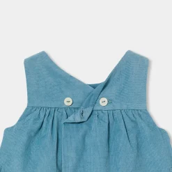 Baby girl velvet pinafore dress