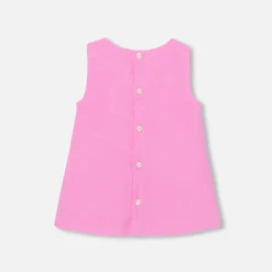 Baby girl velvet pinafore dress