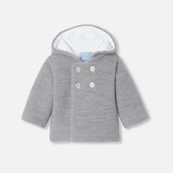 Baby knitted burnous jacket