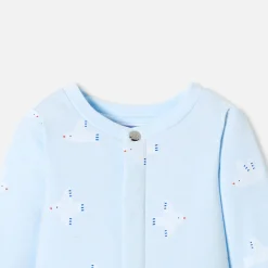 Baby pajamas in fleece with a seagull pattern