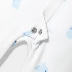 Baby pajamas in fleece with a bunny pattern