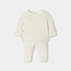 Baby set in cable knit