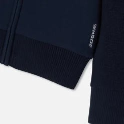 Boy bi-material cardigan