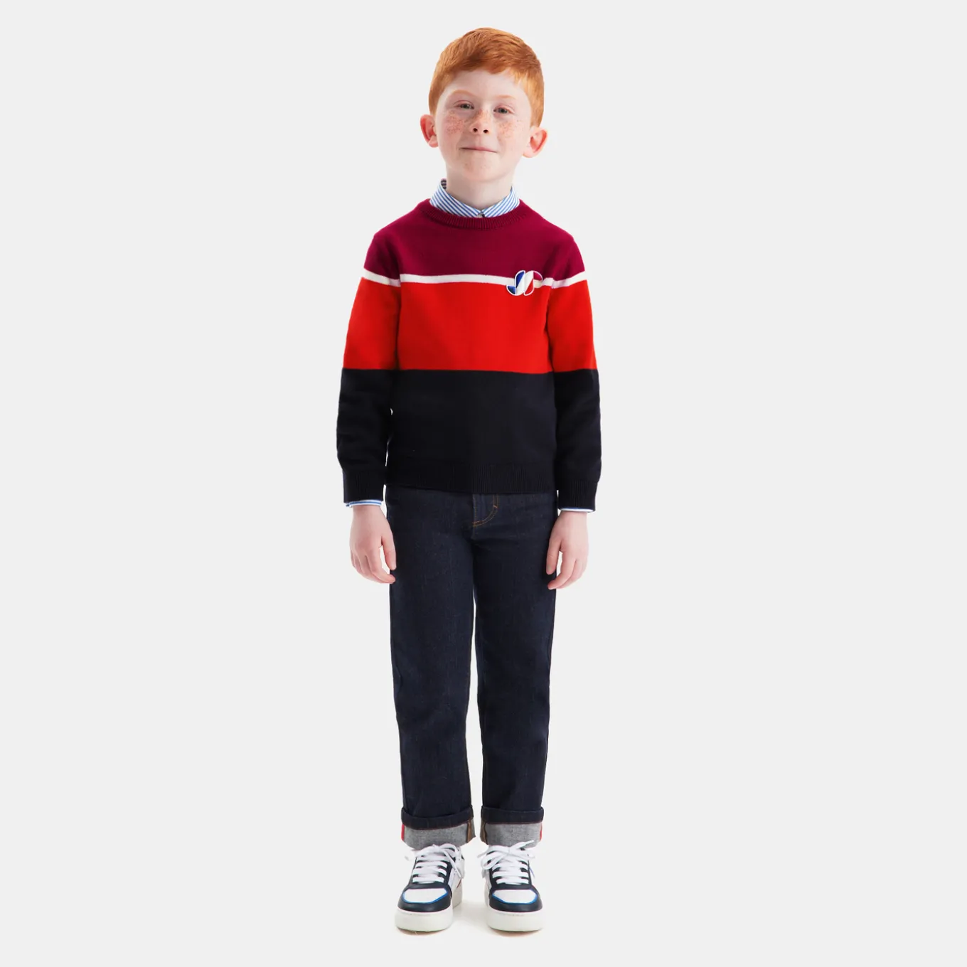 Boy color block sweater