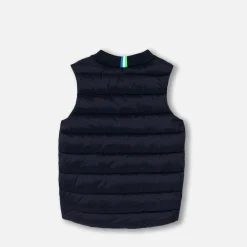 Boy reversible sleeveless padded jacket