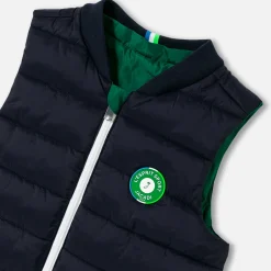 Boy reversible sleeveless padded jacket