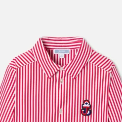 Boy shirt in striped poplin