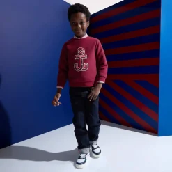 Boy shirt in striped poplin