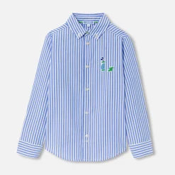 Boy striped shirt in poplin