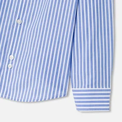 Boy striped shirt in poplin