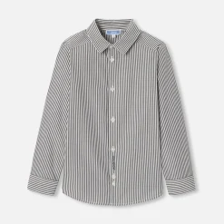 Boy striped shirt in poplin