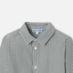 Boy striped shirt in poplin