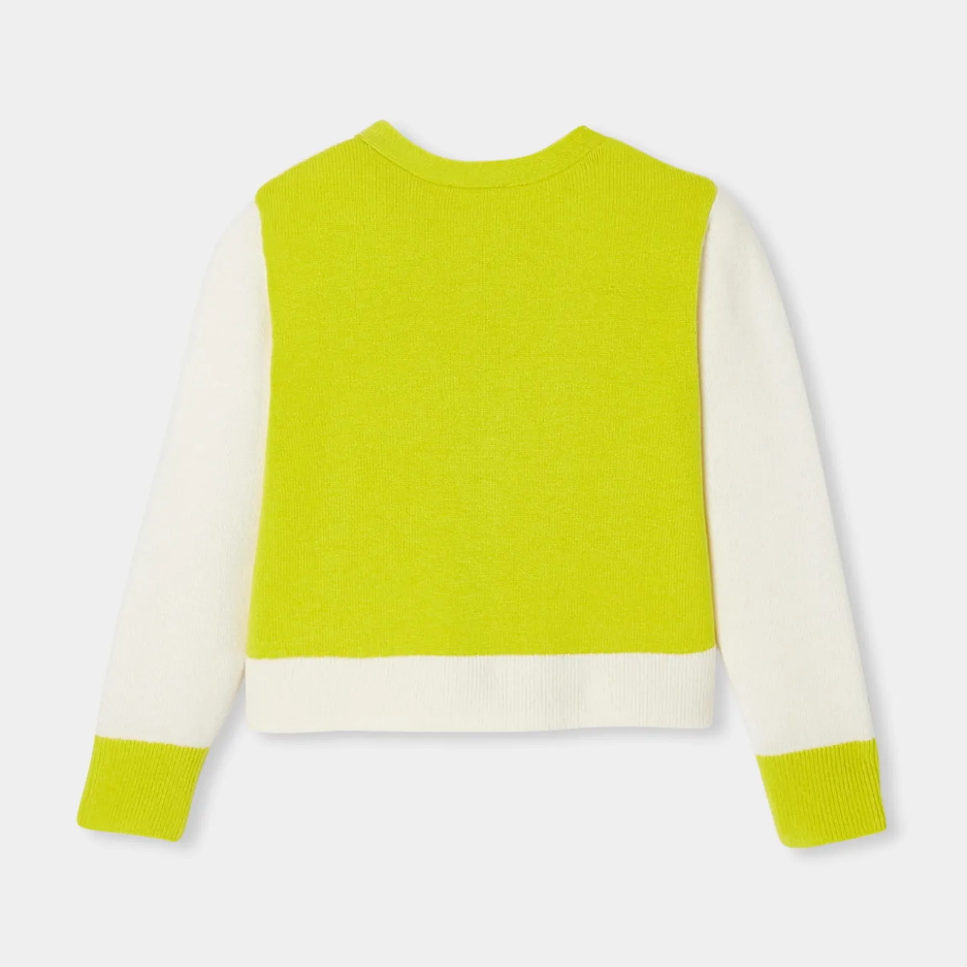 Girl color block cardigan