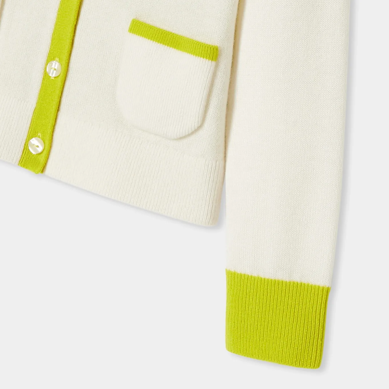 Girl color block cardigan