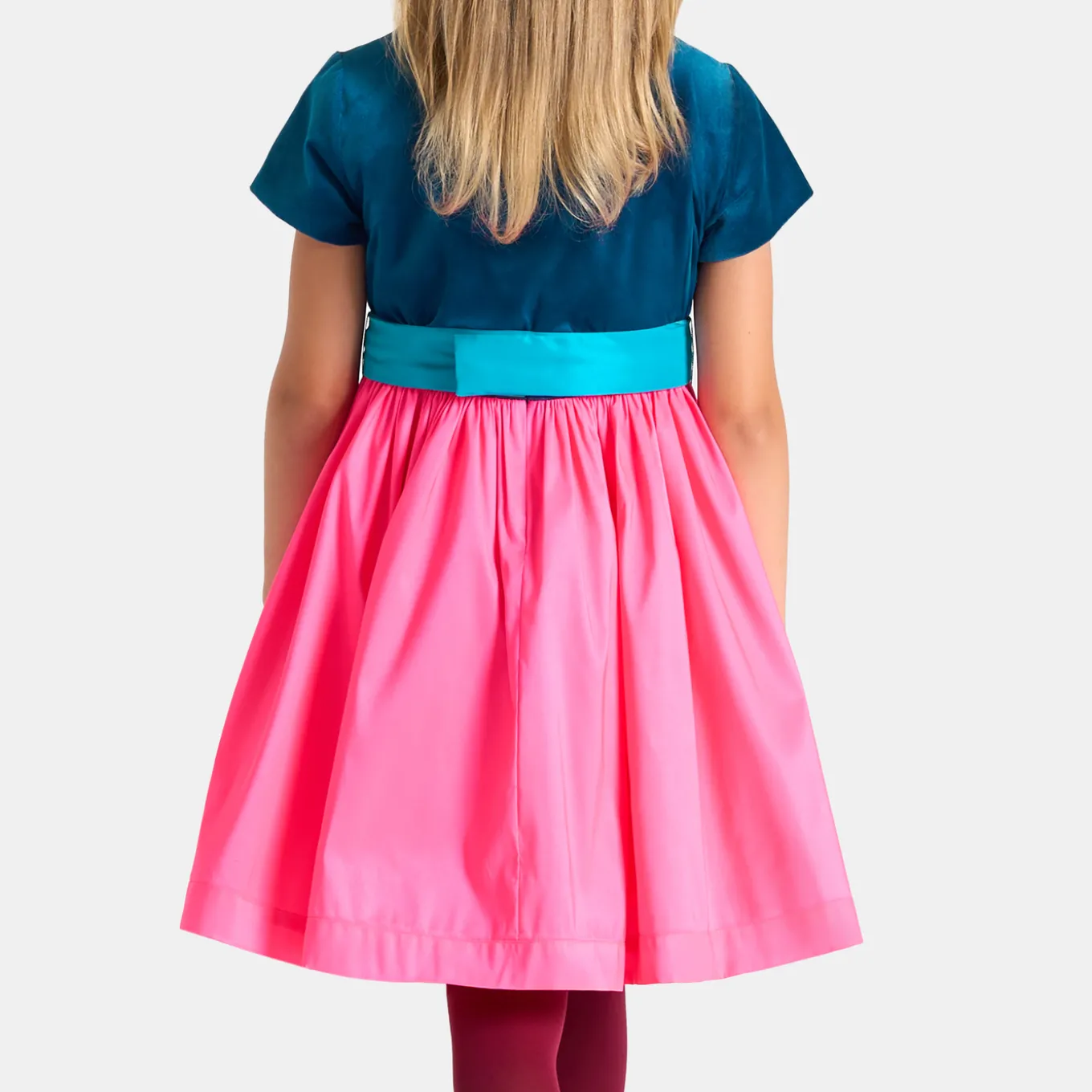 Girl color block dress
