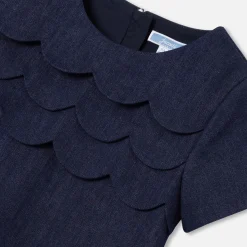 Girl denim trapeze dress