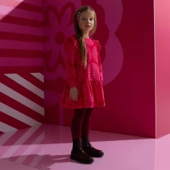 Girl dress with rosette print