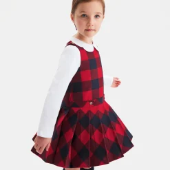 Girl flannel pinafore dress