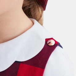 Girl flannel pinafore dress