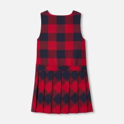Girl flannel pinafore dress
