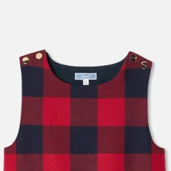 Girl flannel pinafore dress