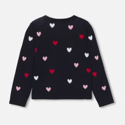Girl heart jacquard cardigan