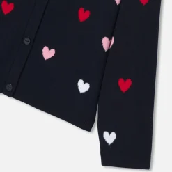 Girl heart jacquard cardigan