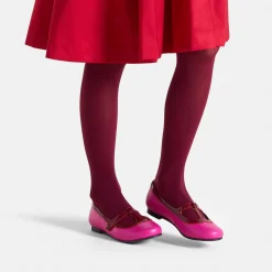 Girl leather t-bar shoes