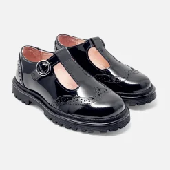 Girl patent leather t-strap shoes