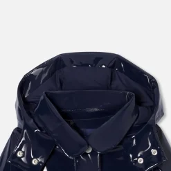 Girl patent raincoat