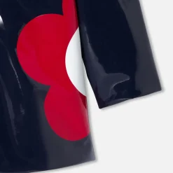 Girl patent raincoat