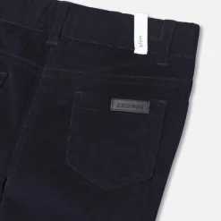 Girl slim-fit velour trousers