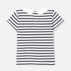 Girl striped polo shirt