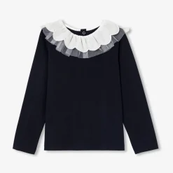 Girl T-shirt with a collar