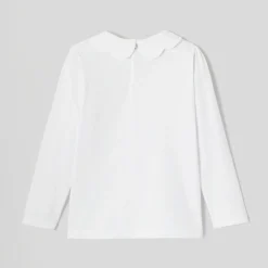 Girl T-shirt with scalloped collar