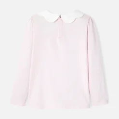 Girl T-shirt with scalloped collar