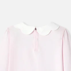 Girl T-shirt with scalloped collar