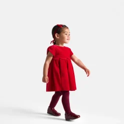 Holiday velvet baby dress