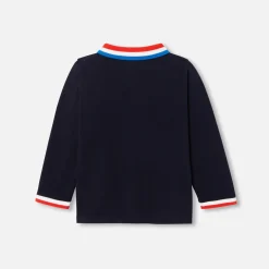 Long-sleeved baby boy polo shirt