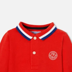 Long-sleeved baby boy polo shirt